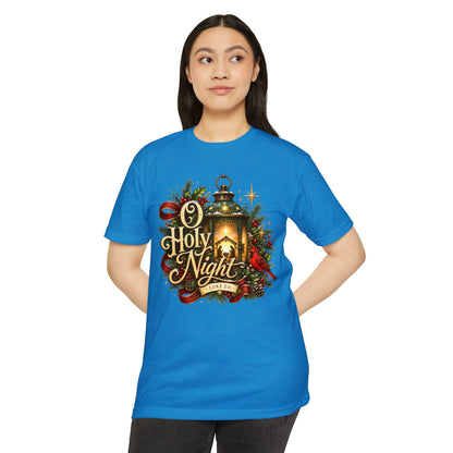 O Holy Night Lantern Christmas T-Shirt — Nativity Carol Holiday Tee