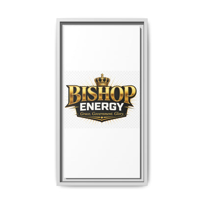Framed Canvas Art - "Bishop Energy" Gold Crown Logo (Matte)