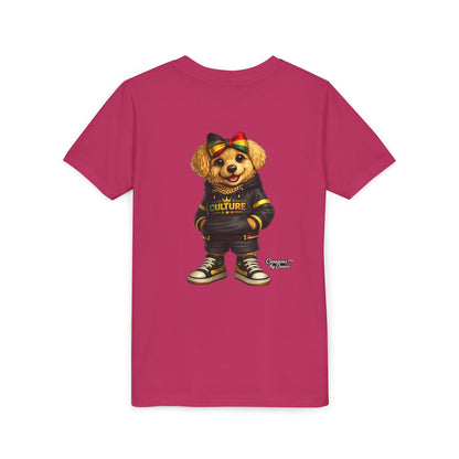 Youth Tee — Cute Rasta Bear "Culture" Graphic Kids T-Shirt