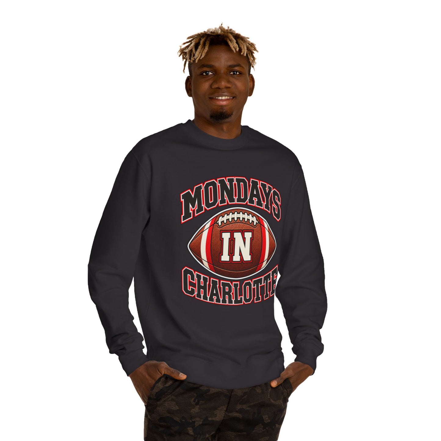 Mondays in Charlotte Football Sweatshirt