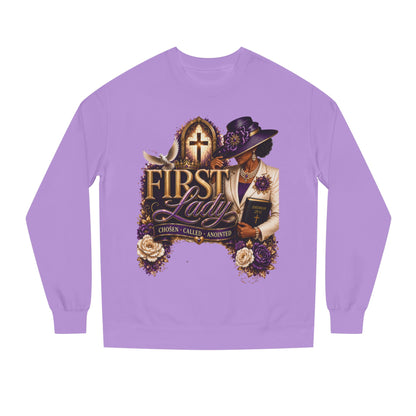 First Lady Church Sweatshirt – Christian Women’s Faith Graphic Crewneck