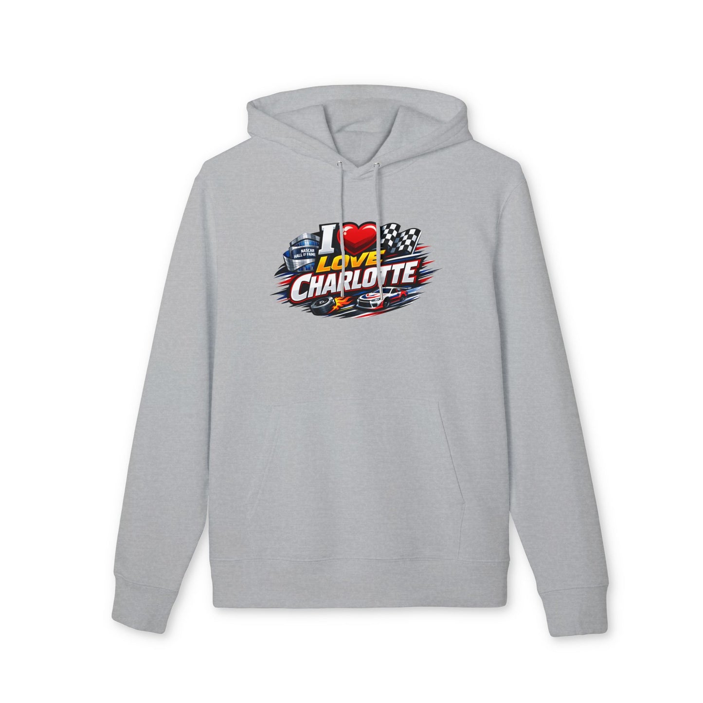 I Love Charlotte Racing Hoodie — Retro NASCAR-Inspired Pullover