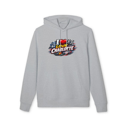 I Love Charlotte Racing Hoodie — Retro NASCAR-Inspired Pullover