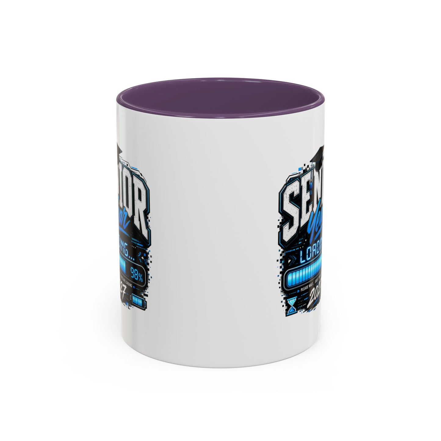 Senior Year Loading 2027 Accent Coffee Mug — Graduation Gift Cup (11/15oz)