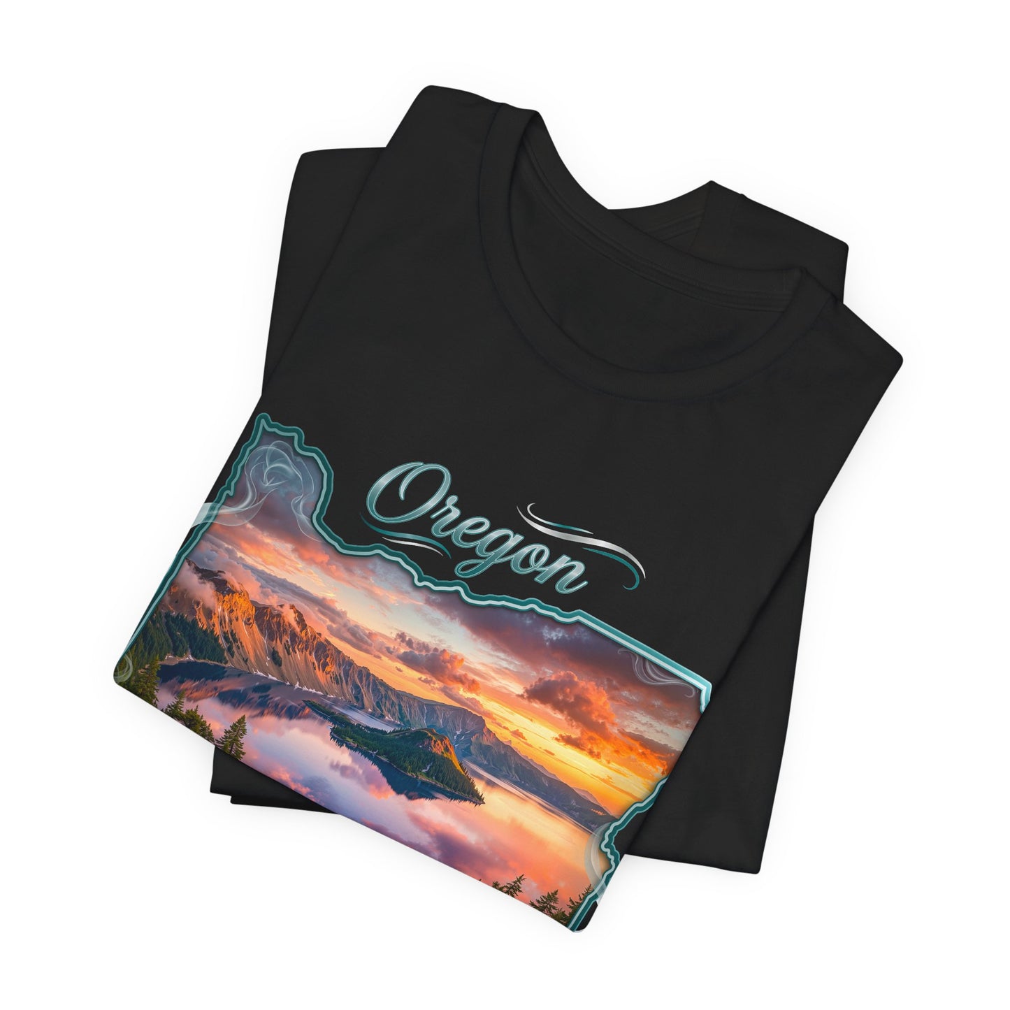 Oregon Pacific Wonderland T‑Shirt — Scenic Sunset State Map Tee