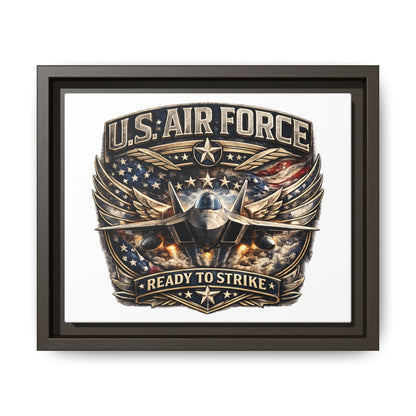 U.S. Air Force Framed Canvas Print – "Ready to Strike" Military Wall Art