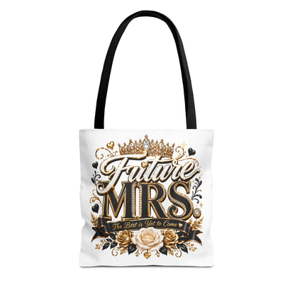 Future Mrs. Tote Bag — Bridal Bachelorette Gift Bag with Gold Crown Design