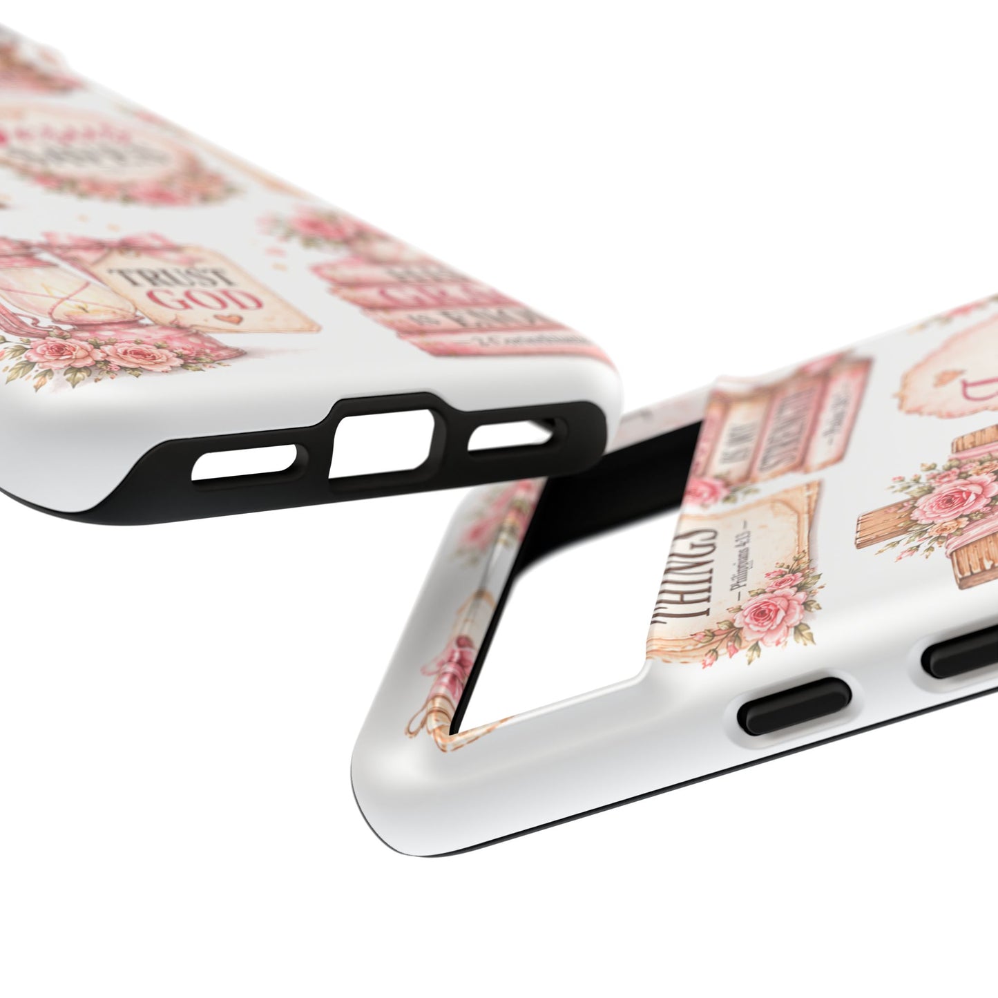 Faith Phone Case — 'Jesus Saves' Floral Christian Scripture iPhone Case