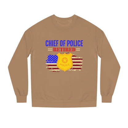 Retired Chief of Police Sweatshirt – American Flag Badge Tribute