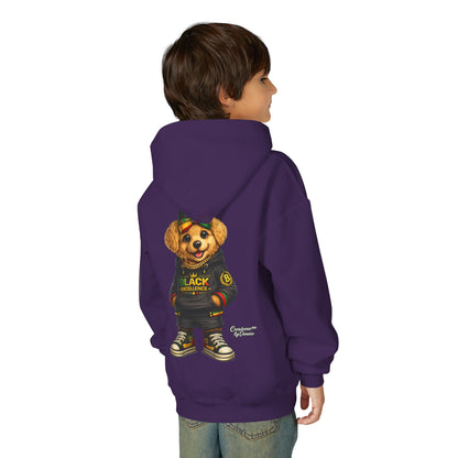 Youth Hoodie — Black Excellence Bear Graphic Sweatshirt (Kids)