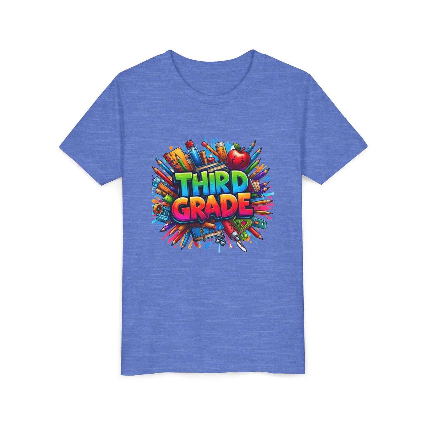 Third Grade Kids' T-Shirt – Colorful School Supplies Back-to-School Tee