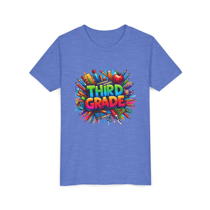 Third Grade Kids' T-Shirt – Colorful School Supplies Back-to-School Tee