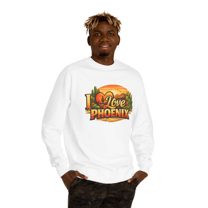 I Love Phoenix Sweatshirt — Desert Sunset Graphic Crewneck