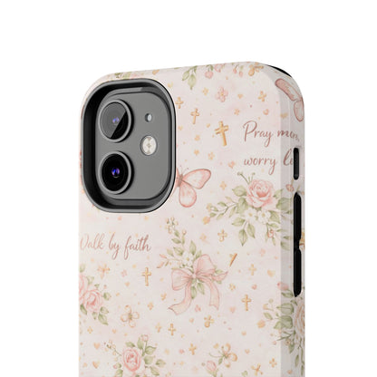 Walk By Faith Phone Case | Christian Floral iPhone Case