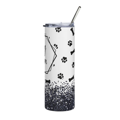 Dog Mom 20oz Stainless Steel Tumbler – Paw Print Travel Cup