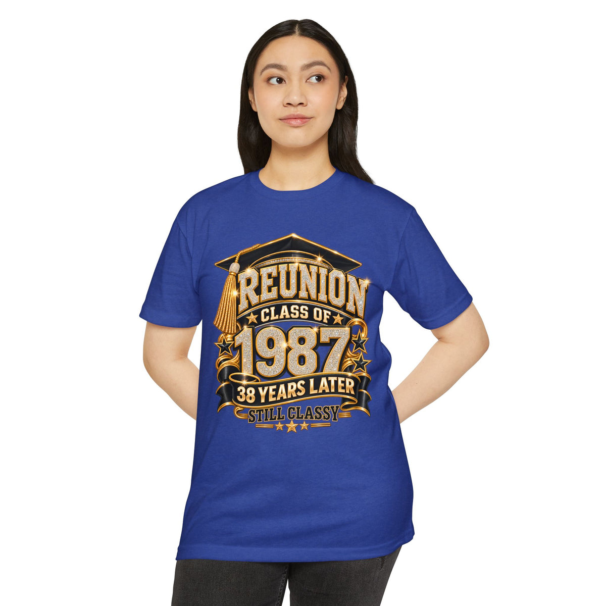 Class of 1987 Reunion T-Shirt — 38 Years Later "Still Classy"