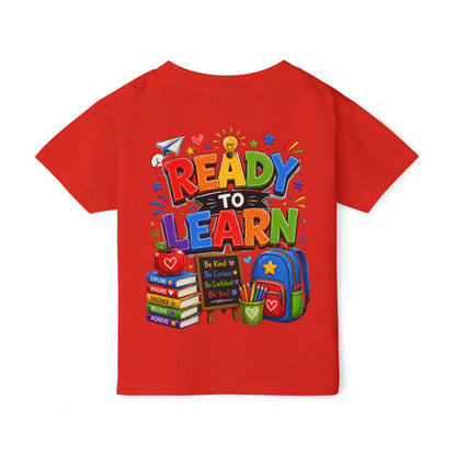 Toddler T-Shirt — "Ready to Learn" Colorful Back-to-School Design