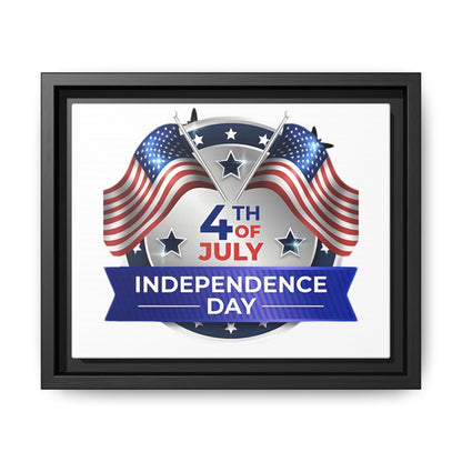 4th of July Independence Day Framed Matte Canvas