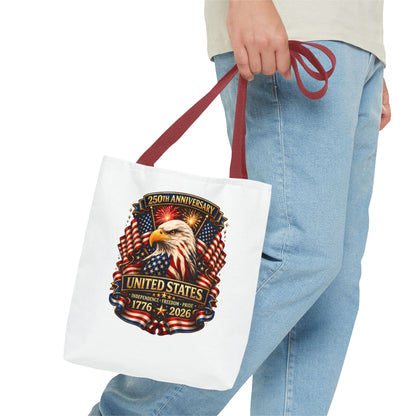 250th Anniversary United States Eagle Tote Bag — 1776–2026 Patriotic Cotton Tote