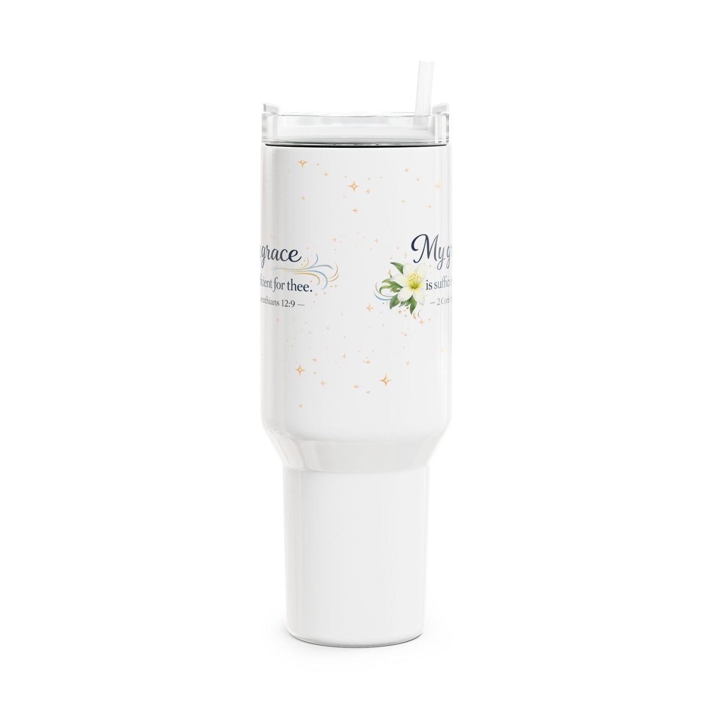 My Grace Is Sufficient 40oz Tumbler — Christian Inspirational Travel Cup