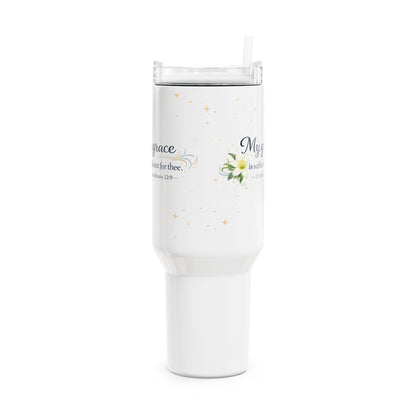 My Grace Is Sufficient 40oz Tumbler — Christian Inspirational Travel Cup