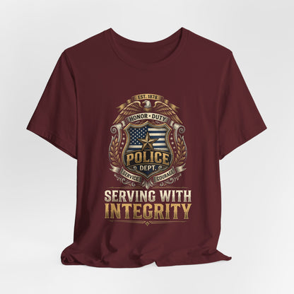 Police Badge 'Serving With Integrity' T-Shirt