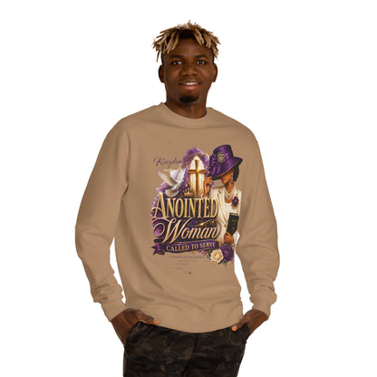 Anointed Woman Crewneck Sweatshirt — Called to Serve Gospel Graphic