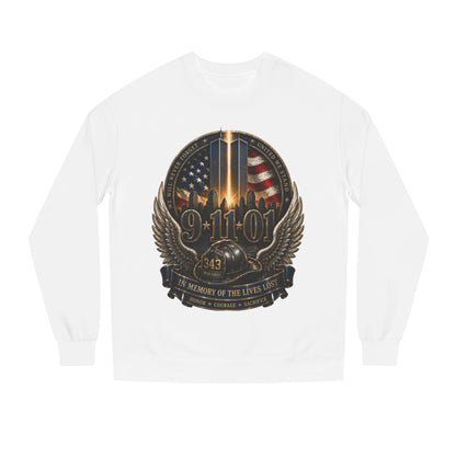9/11 Memorial Crewneck Sweatshirt — Tribute to Fallen Heroes