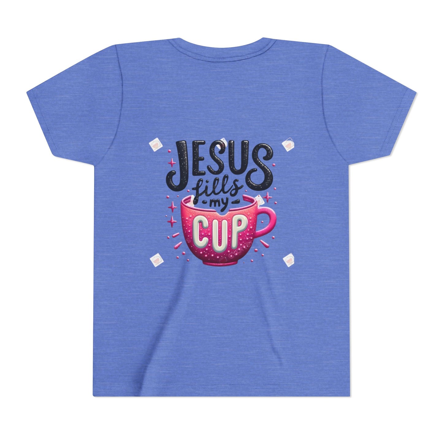 Jesus Fills My Cup Youth Tee — Christian Faith Kids Shirt