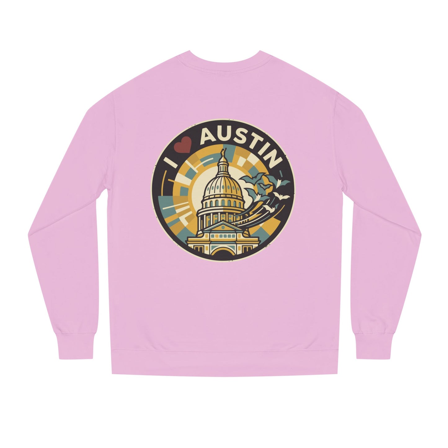 I  Austin Crewneck Sweatshirt — Austin Capitol Retro Graphic