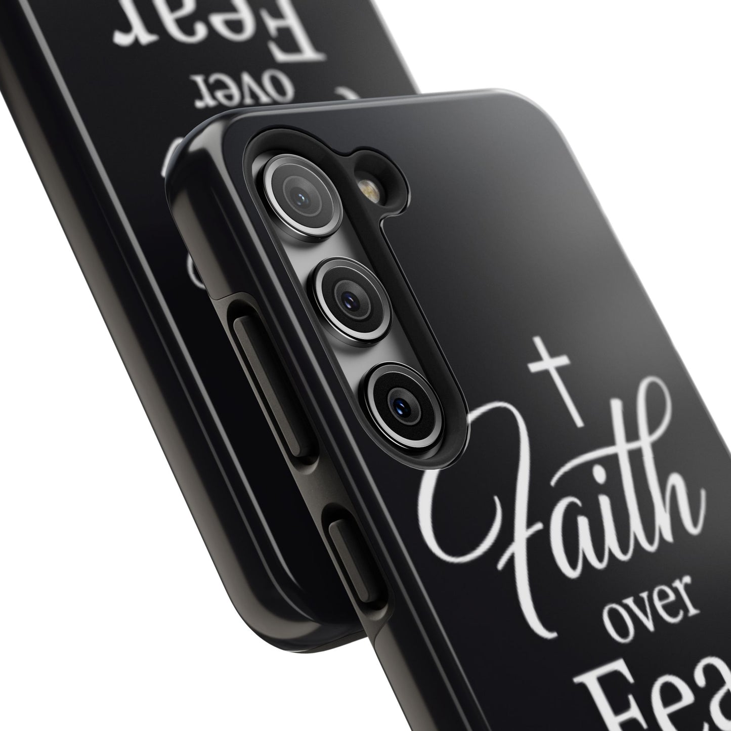 Faith Over Fear Tough Phone Case — Inspirational Christian Cross Phone Cover