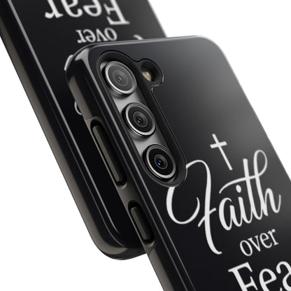 Faith Over Fear Tough Phone Case — Inspirational Christian Cross Phone Cover