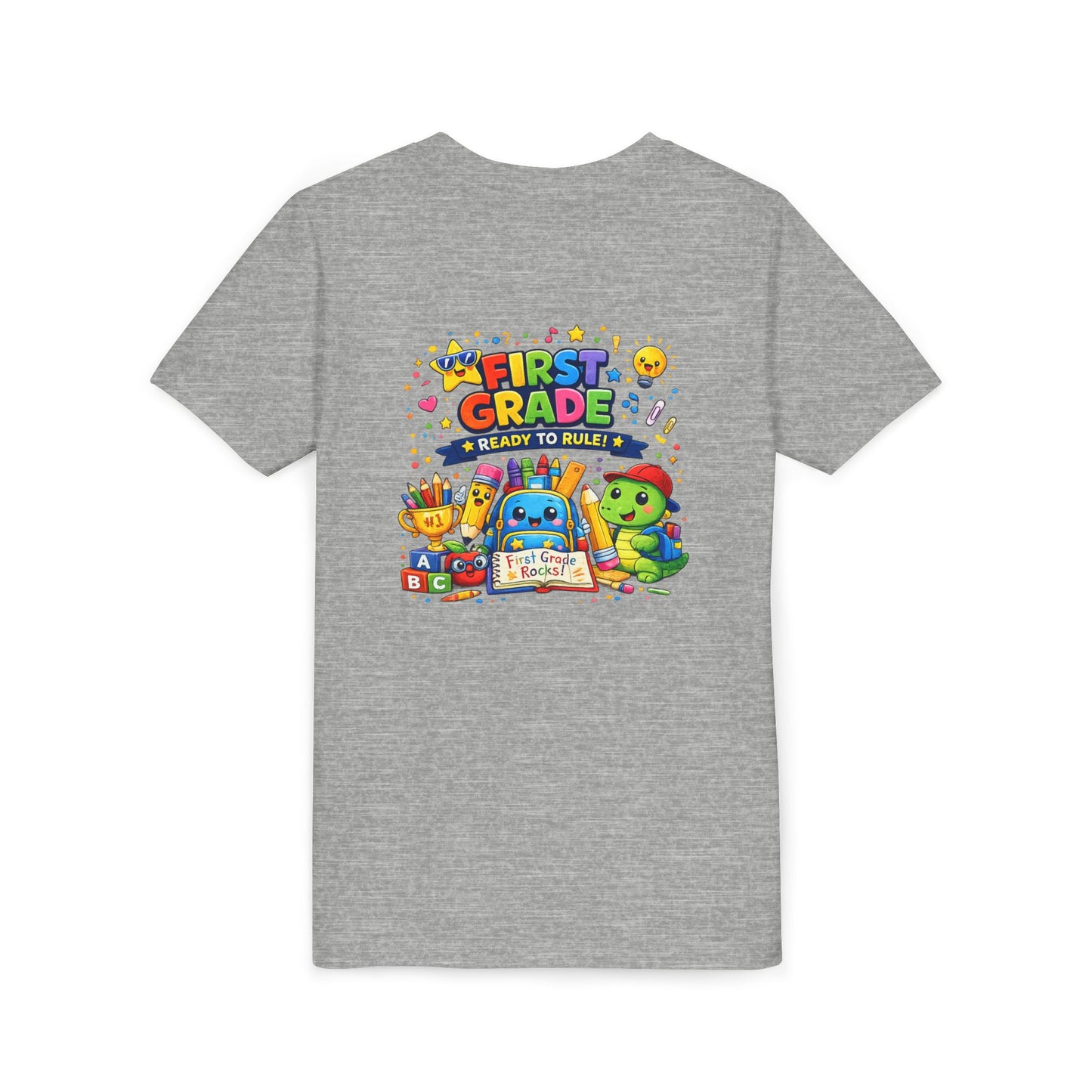 First Grade Youth T‑Shirt – "First Grade Ready to Rule" Cute Back-to-School Tee