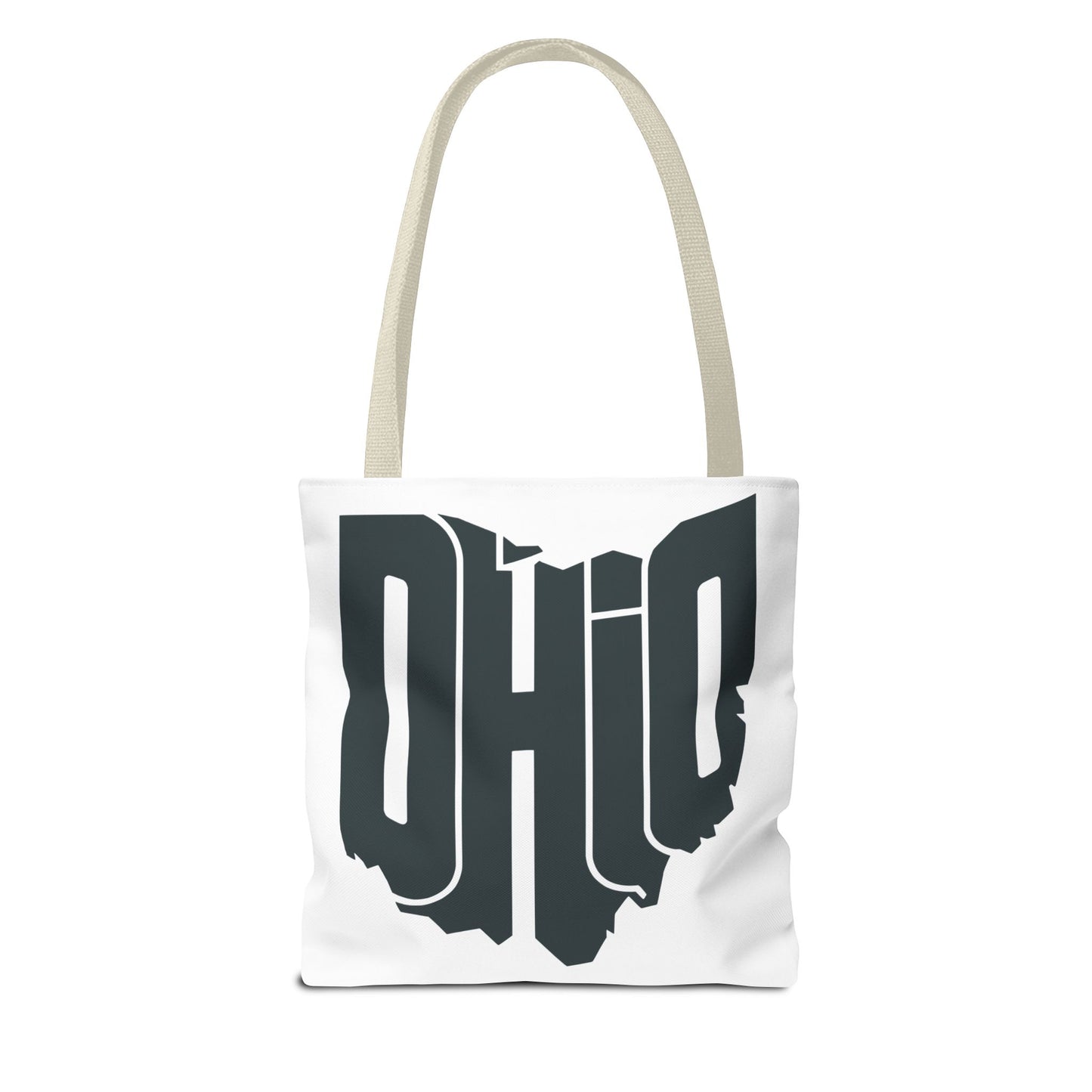 Ohio State Outline Tote Bag — Retro Ohio Text Graphic Tote