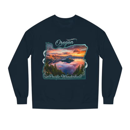 Oregon Scenic Sweatshirt — 'Pacific Wonderland' Sunset Landscape Crewneck