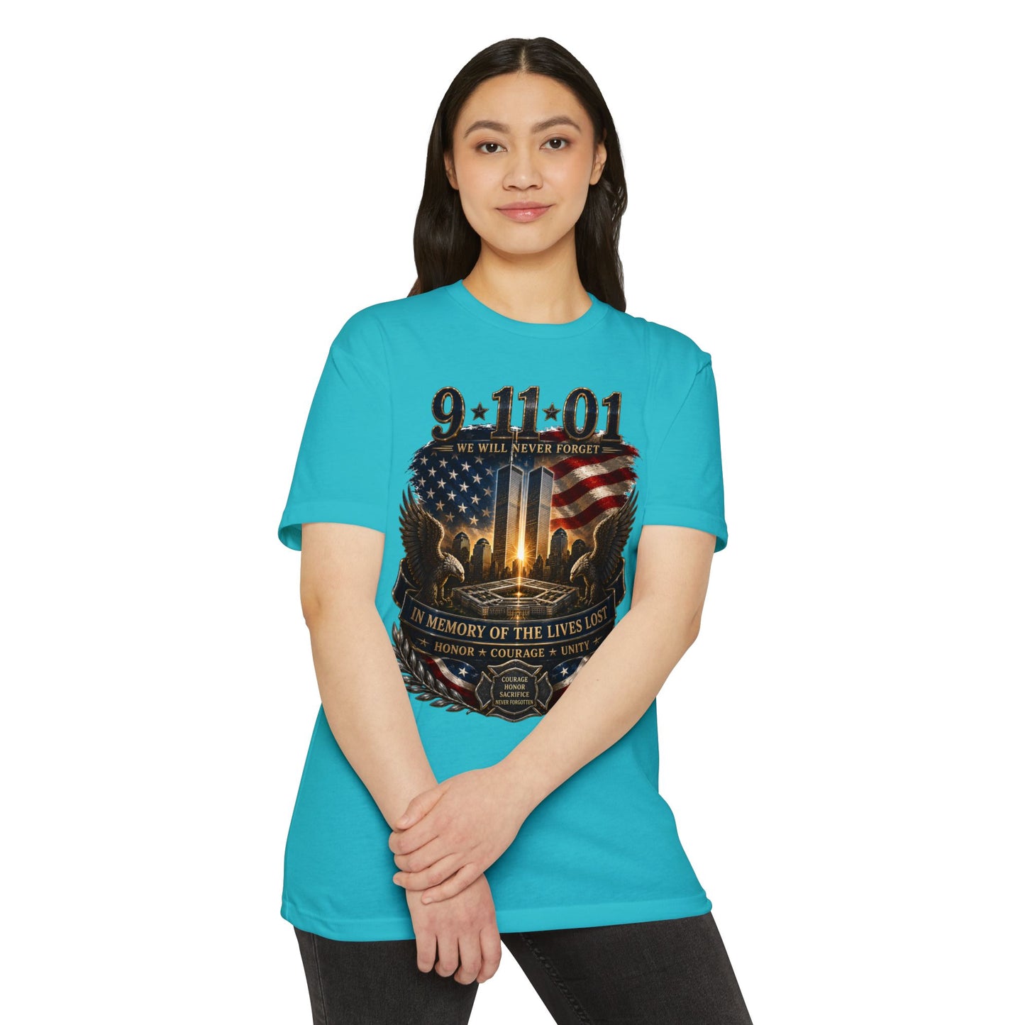 9/11 Memorial T-Shirt – "We Will Never Forget" Tribute Tee