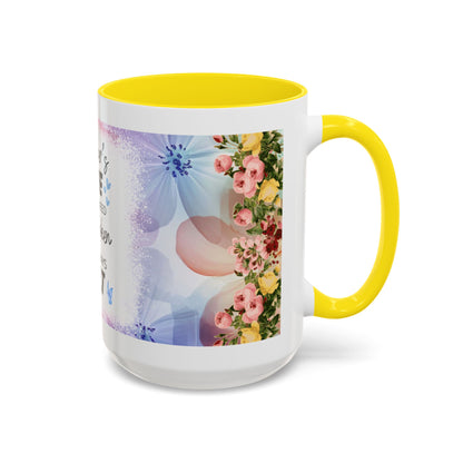 Mother’s Love Accent Coffee Mug – Floral Inspirational Gift (11/15 oz)