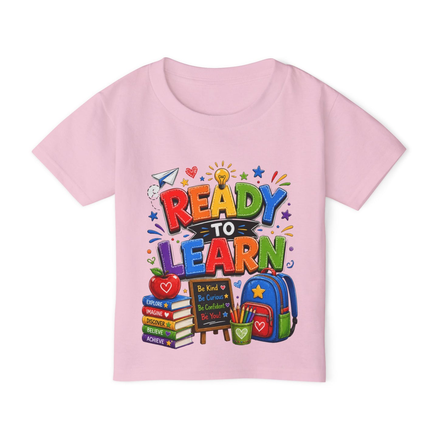 Toddler T-Shirt — "Ready to Learn" Back-to-School Kids Tee