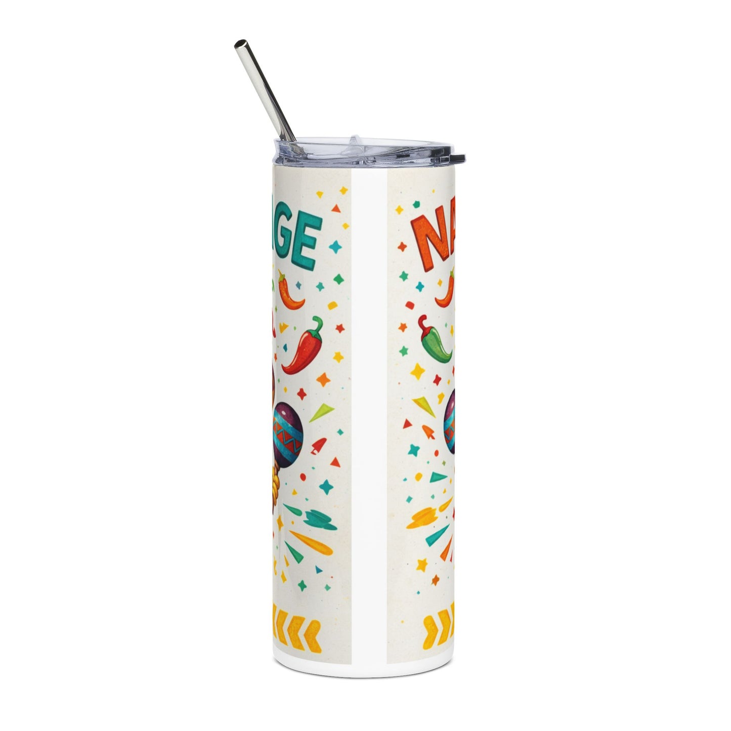 20oz Tumbler — "Nacho Average Dad" Fiesta Stainless Steel Travel Cup