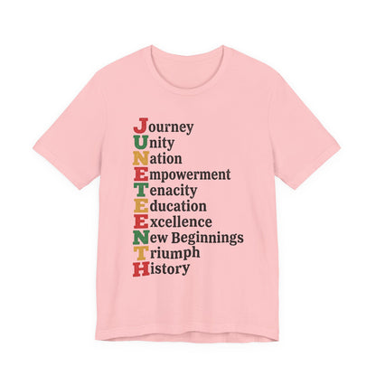 Juneteenth Acrostic T-Shirt — Journey, Unity, Empowerment Tee