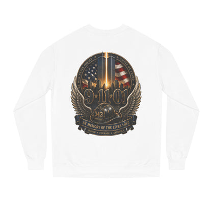 9/11 Memorial Crewneck Sweatshirt — Tribute to Fallen Heroes