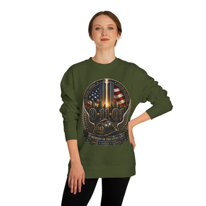 9/11 Memorial Crewneck Sweatshirt — Tribute to Fallen Heroes