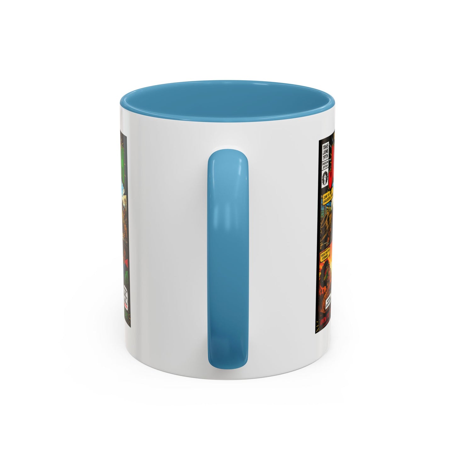 Juneteenth Comic Art Coffee Mug — Celebratory Black History Accent Mug