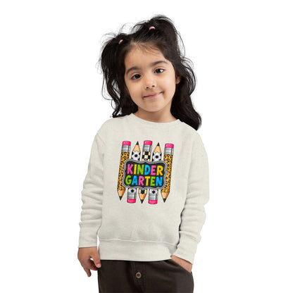 KinderGarten Leopard Pencil Toddler Sweatshirt