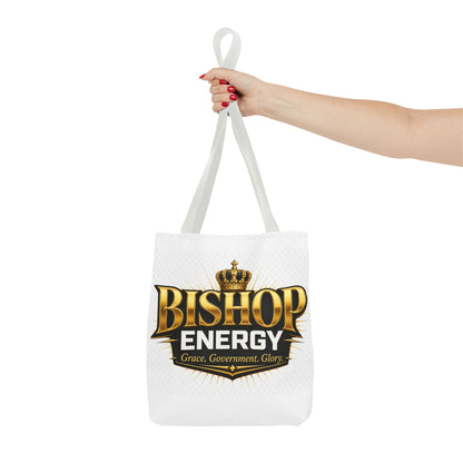 Bishop Energy Tote Bag — Gold Crown Logo Tote for Church Leaders & Faith Events