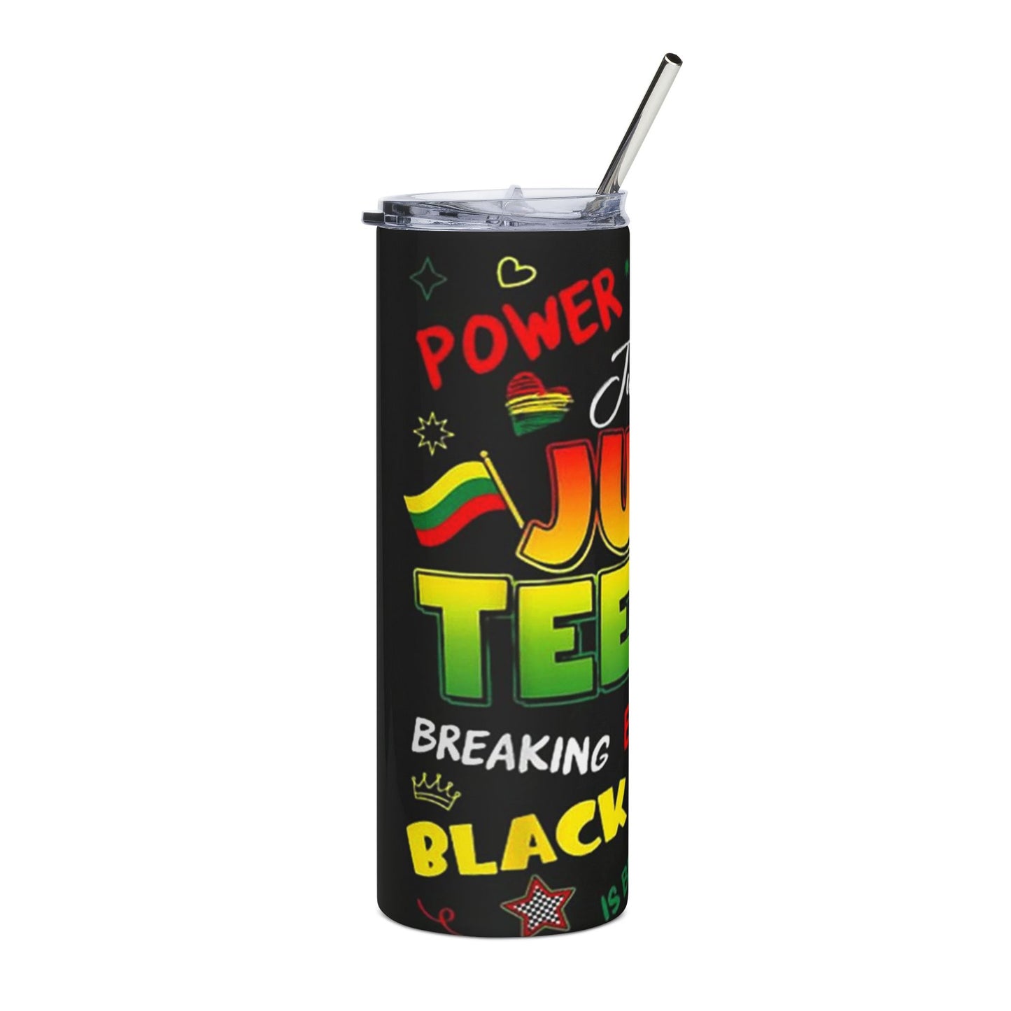 Juneteenth Stainless Steel Tumbler – Black Power Celebration 20oz