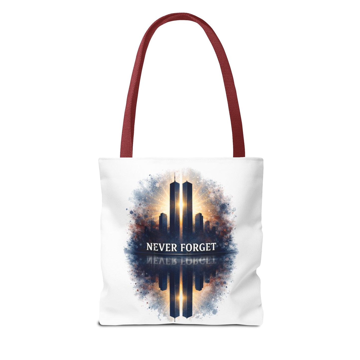 Never Forget Memorial Tote Bag — 9/11 Tribute Skyline All-Over Print