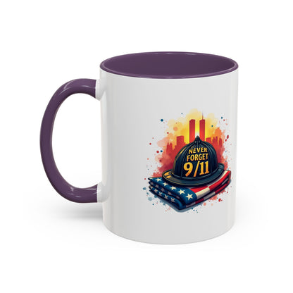 Never Forget 9/11 Memorial Accent Coffee Mug