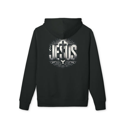 Christian Jesus Graphic Hoodie — Faith Cross & Dove Design