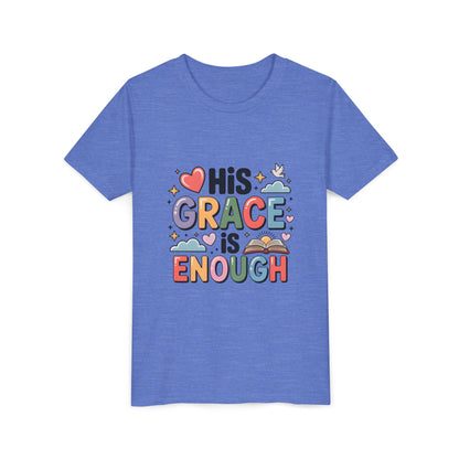 His Grace Is Enough Youth Tee — Christian Kids Inspirational Shirt